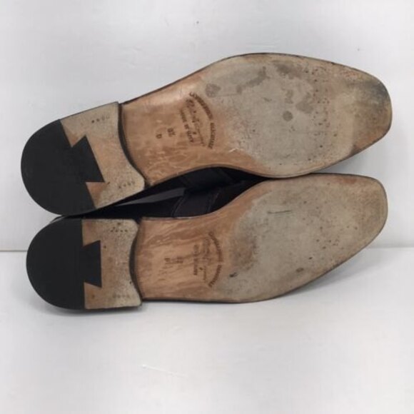 Salvatore Ferragamo Mens Velvet Slip On Loafers Size 8.5 Brown - Picture 8 of 9